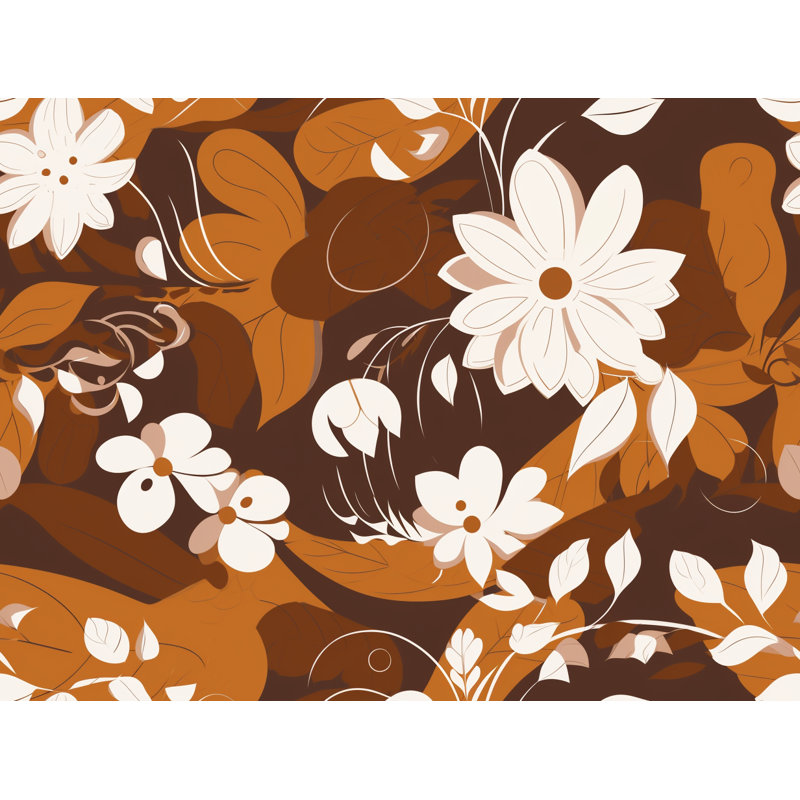 Machine Printed Duvet Cover, Queen Duvet Cover, Brown/White