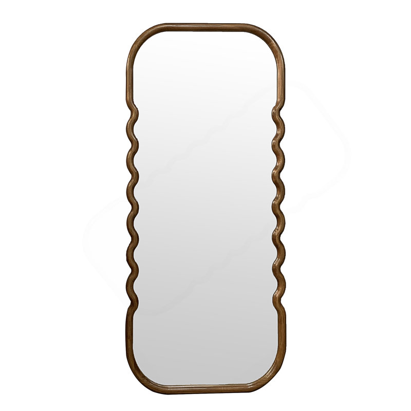 31.4X1.4X74" Oversized Wooden Floor Mirror