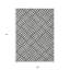 Tapis intérieur / extérieur géométrique noir et ivoire lavable 9 pi x 12 pi