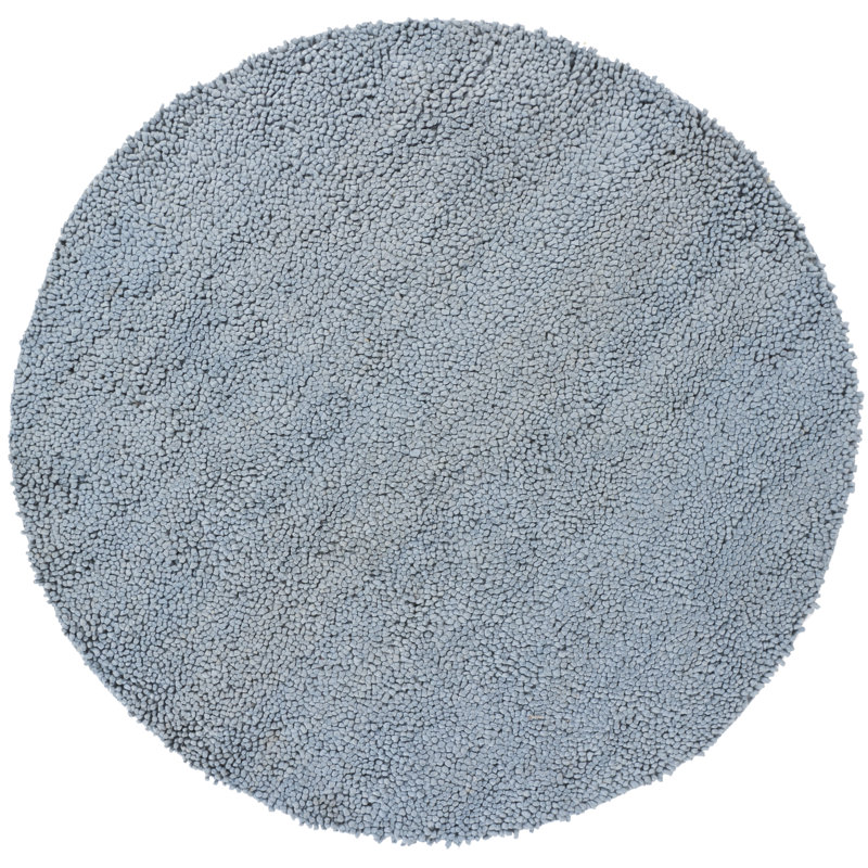 Strata Wool Area Rug in Blue, Round 7'9"