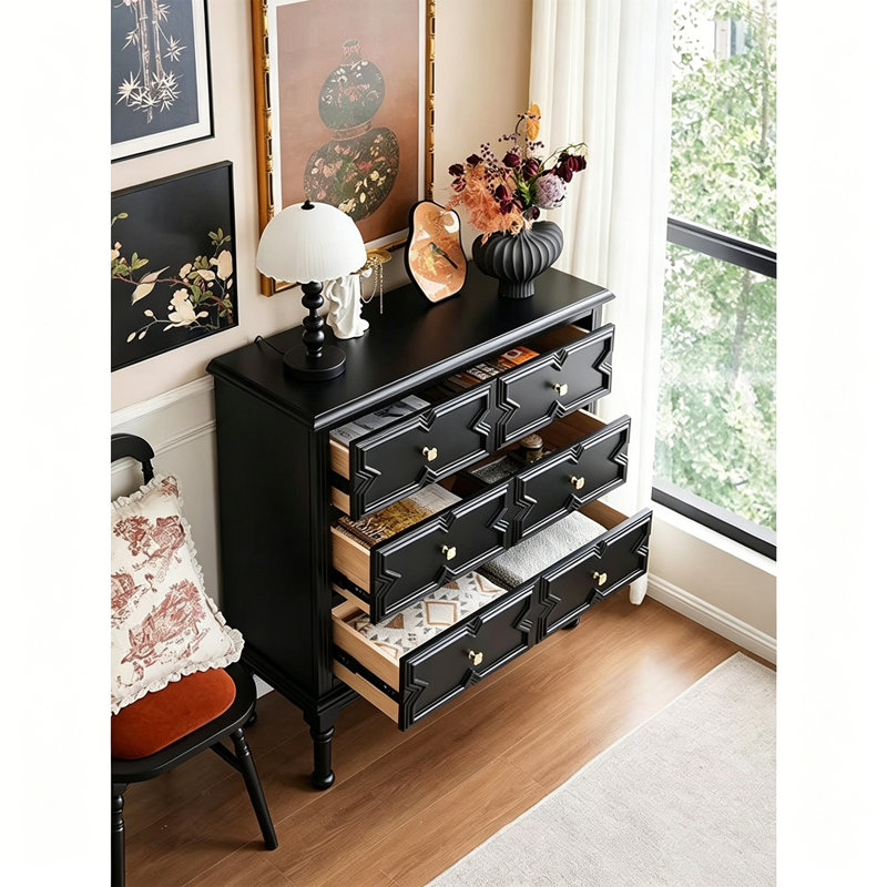 Commode d'appoint française de luxe à lumière noire