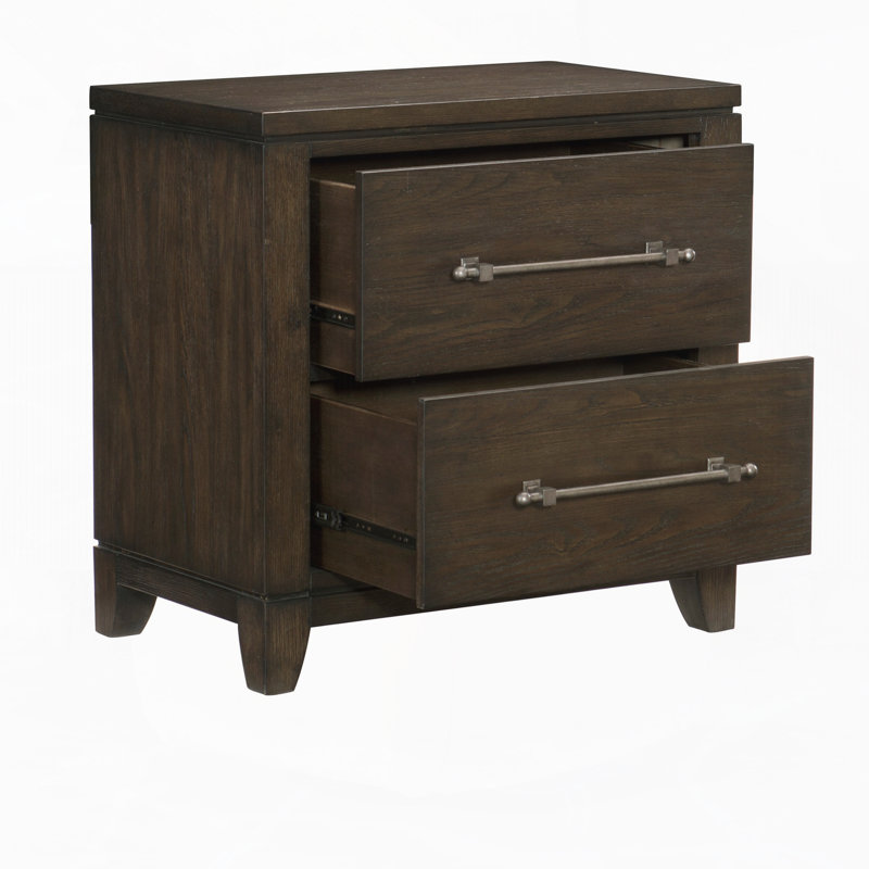 Table de chevet à 2 tiroirs avec table de chevet et meuble en bois