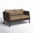 Julian 56.5'' Wide Wicker Loveseat with Cushions-365251285