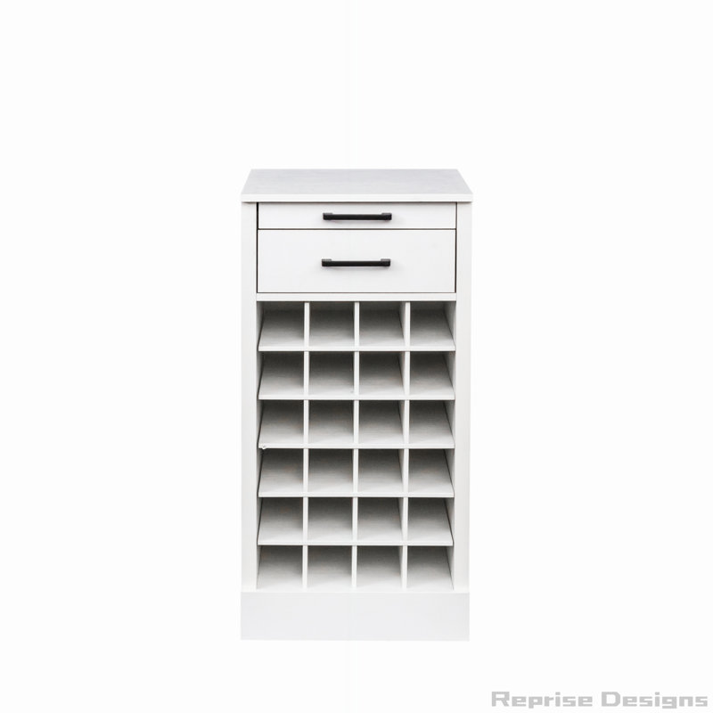 Modular 24 wine bar cabinet Buffet Cabinet, White