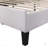 Upholstered Platform Bed With Flower Pattern Velvet Headboard-42703614