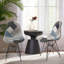 Chaise d'appoint en tissu de style bohème avec pieds chromés Patchwork