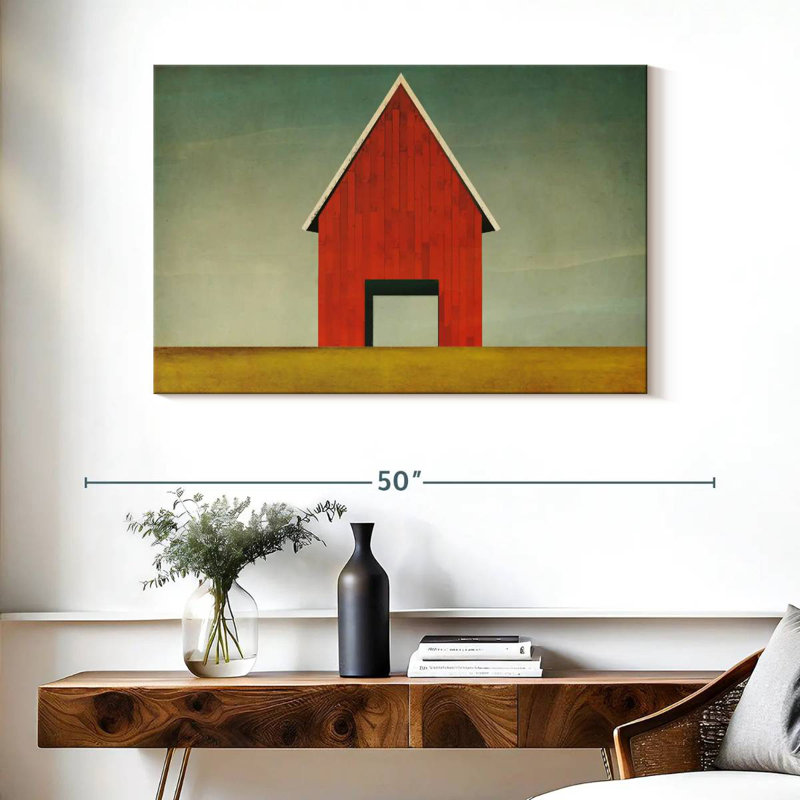 Lilie Rustic Red Barn Summer, 26" H x 39" W