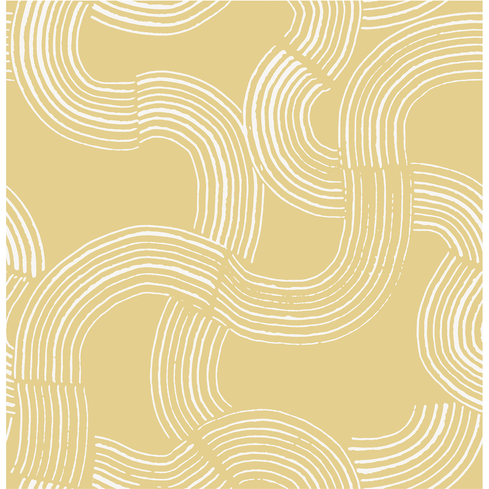 Diamond Mid-Century Peel & Stick Abstract Wallpaper, Mustard