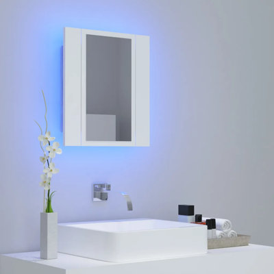 LED Bathroom Mirror Cabinet 40x12x45 cm Acrylic