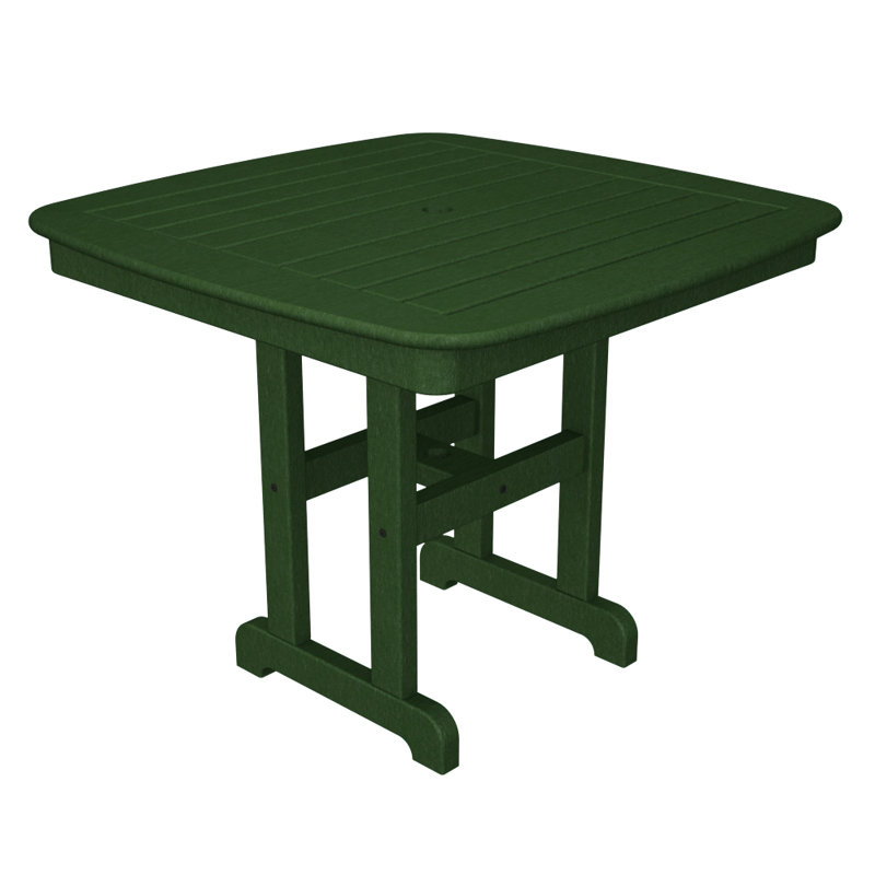 Table de salle à manger POLYWOOD, Vert forêt, H 29 po x L 42,5 po x l 42,5 po