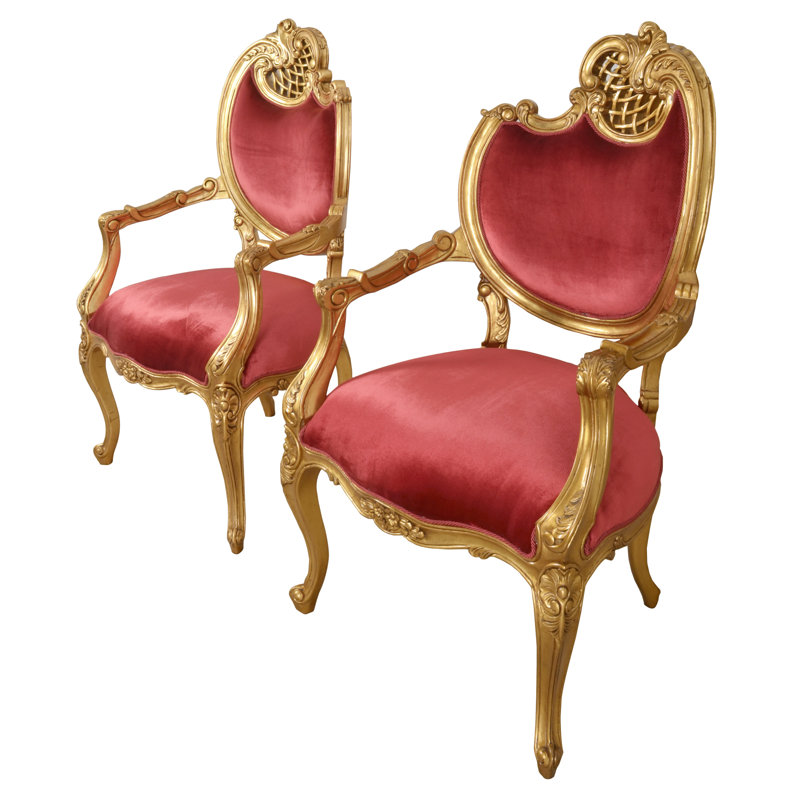 Glencoe Upholstered Armchair, French Rococo