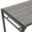 Ensemble de table et de banc de salle à manger, en bois massif gris, assorti à la cuisine et comprenant 2 chaises. Détails en bois massif.