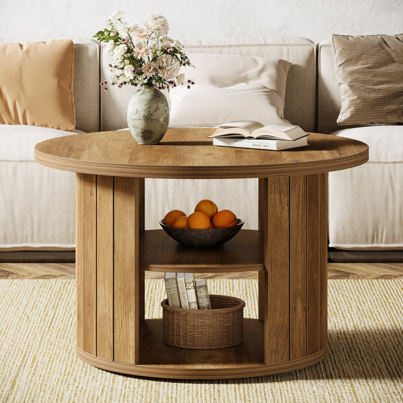 Table basse ronde 31,5 "avec Storge, petite table centrale pour le salon