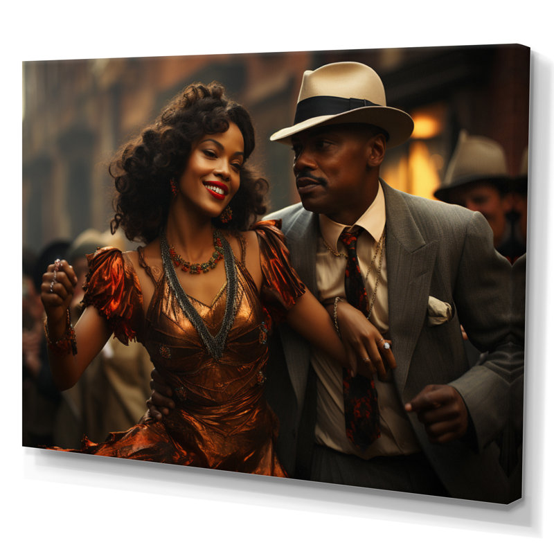 Jazz Harlem Renaissance III sur toile, H 12 po x l 20 po x P 1 po, Toile tendue