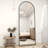 Alizeh Arched Metal Oversized Full Length Mirrors Wall Mirrors with Stand-2020763890-2020763903