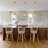 1-Copper colored iron glass dimmable pendant light