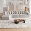 Ensemble de canapé modulaire confortable en chenille avec 10 coussins, conception modulaire en forme de L pour se détendre dans le salon moderne-1266236592