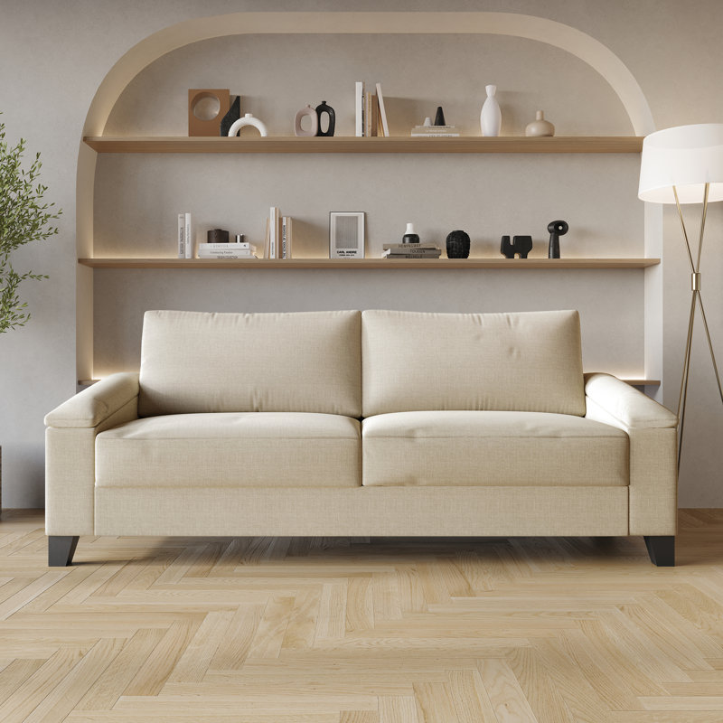 Canapé de réception Jacqualyn en tissu 57,87', Beige