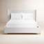 Abbey Wingback Queen Bed Ivory