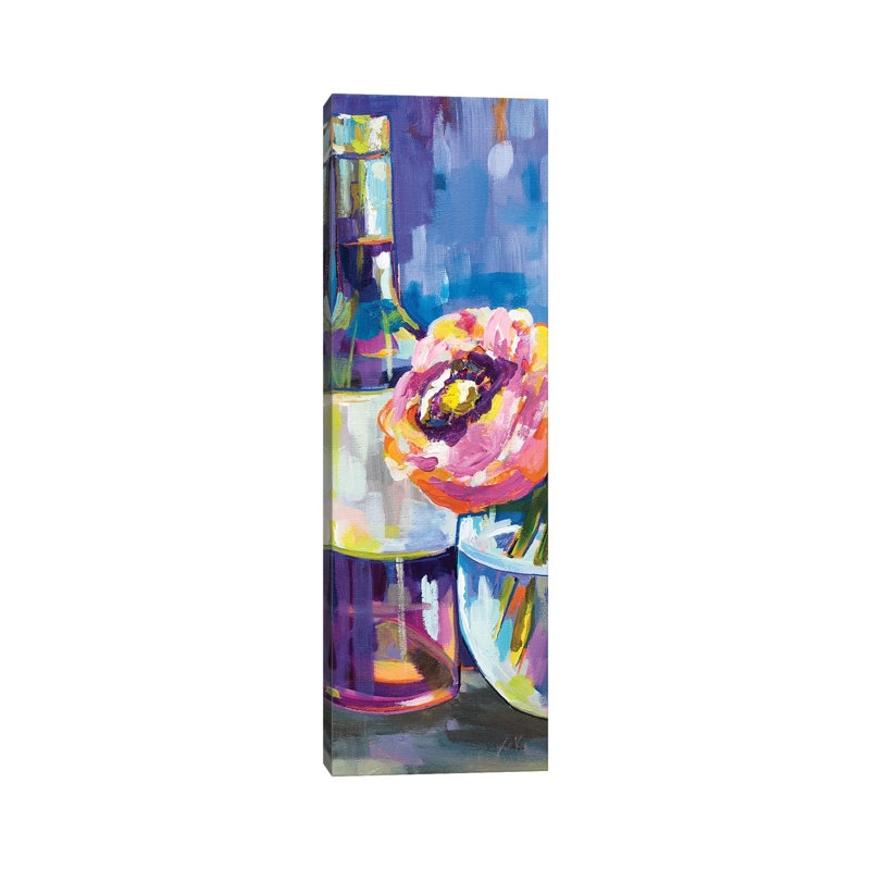 Floral Party III by Jeanette Vertentes - Wrapped Canvas Panoramic Painting, 121.92cm H x 40.64cm W x 1.905cm D