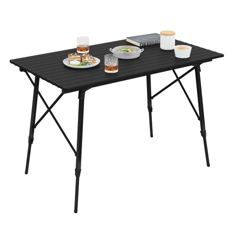 Morrice Dakota Fields Rectangular Camping Table, 78.5cm H x 120cm L x 68.5cm D, Black