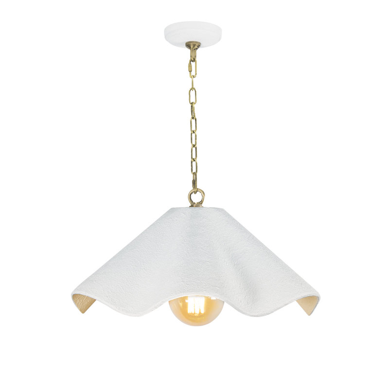 Petit luminaire suspendu Marisol, Une lumière, H 7,5 po x l 15,5 po x P 15,5 po