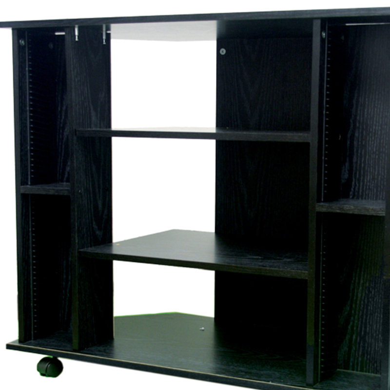Meuble télé 35 po x 30 po en noir - Unité de coin pour téléviseurs bien équipés