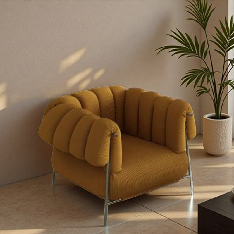 Fauteuil de loisirs simple français rétro., Gingembre gingembre