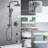 Matte Black Handheld Shower And Rainfall Head System - 3-Setting , Adjustable Slide Bar, Corrosion Resistance, 1.8 Gpm Flow Rate, Easy Lime Scale Removal, Wall Mounted With 8" & Handheld, Scratch