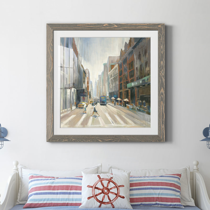 City View - Reproduction d'art sur papier encadrée, Papier gris, H 35,5 po x l 35,5 po x P 1,5 po