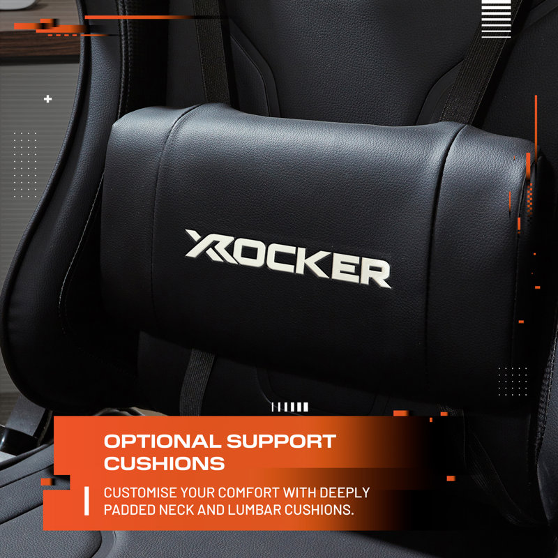 X Rocker Swiveling PC & Racing Game Chair in Carbon Black