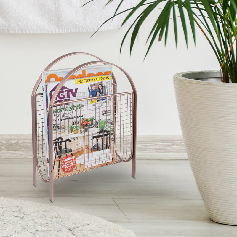 Metal Free Standing Magazine Rack