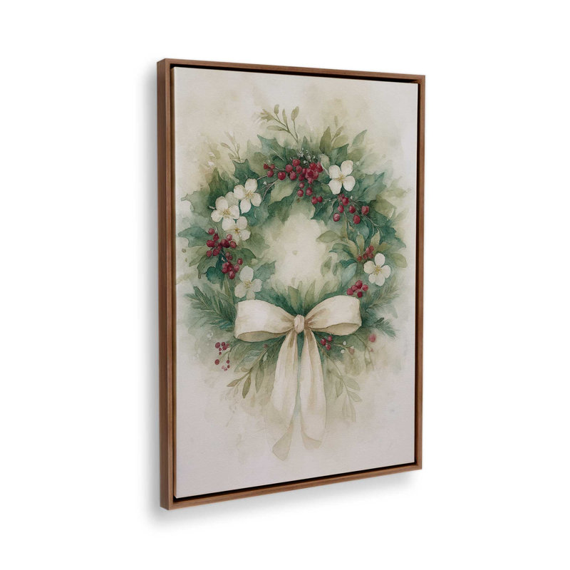 Holly et ivoire, reproduction d'art sur toile, Noyer, H 18,75 po x l 12,75 po