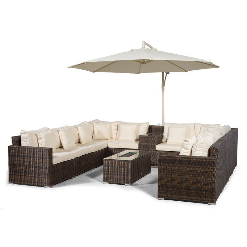 Yancey 5 Seater Rattan Corner Sofa Set
