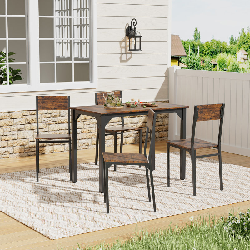 4 - Person Dining Set, Brown