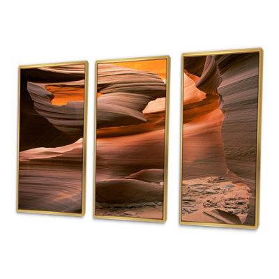 " Lower Antelope Slot Canyon In Reflected Sunlight " 3 - Pieces