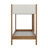 Twin-Over-Twin Bunk Bed Featuring  Fabric Headboard And Footboard Ladder