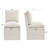 Fontana 19" Wide Chenille Fabric Modern Down Fill Parsons Chairs with Casters