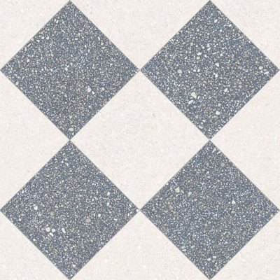 Lithos 12X12 Checkerboard Azul And Blanco