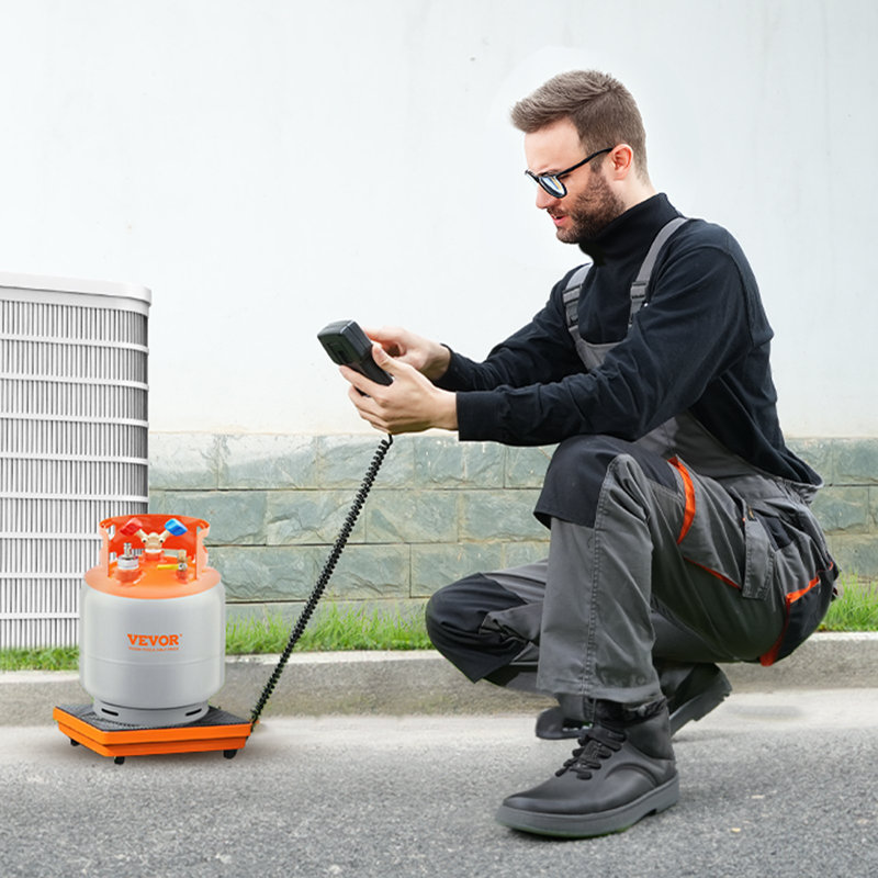 Balance réfrigérante 220 LBS HAVC charge récupération récupération Fréon, avec télécommande câblée, balance de récupération numérique 5G haute précision avec boîtier et pile sèche