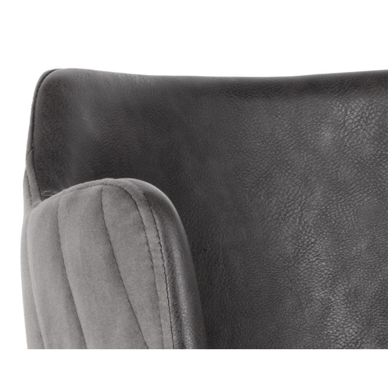 Upholstered Stool with Metal Frame, Bar Stool (30" Seat Height)
