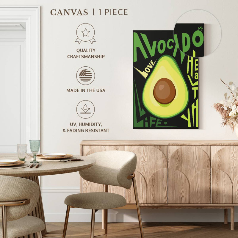 Kema Kitchen Avocado Wall Sign, 30" H x 20" W