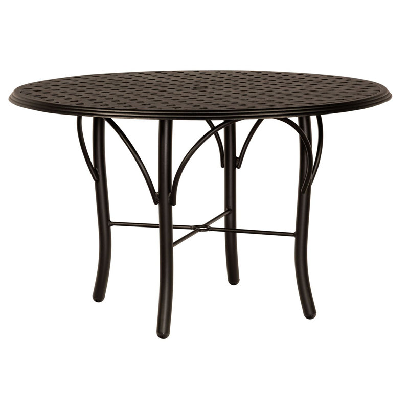 Complete Table Outdoor Round Dining Table, Chestnut Brown