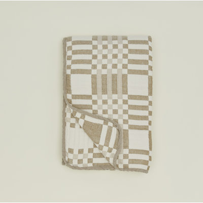 Simple Plaid Cotton Jacquard Throw Blanket