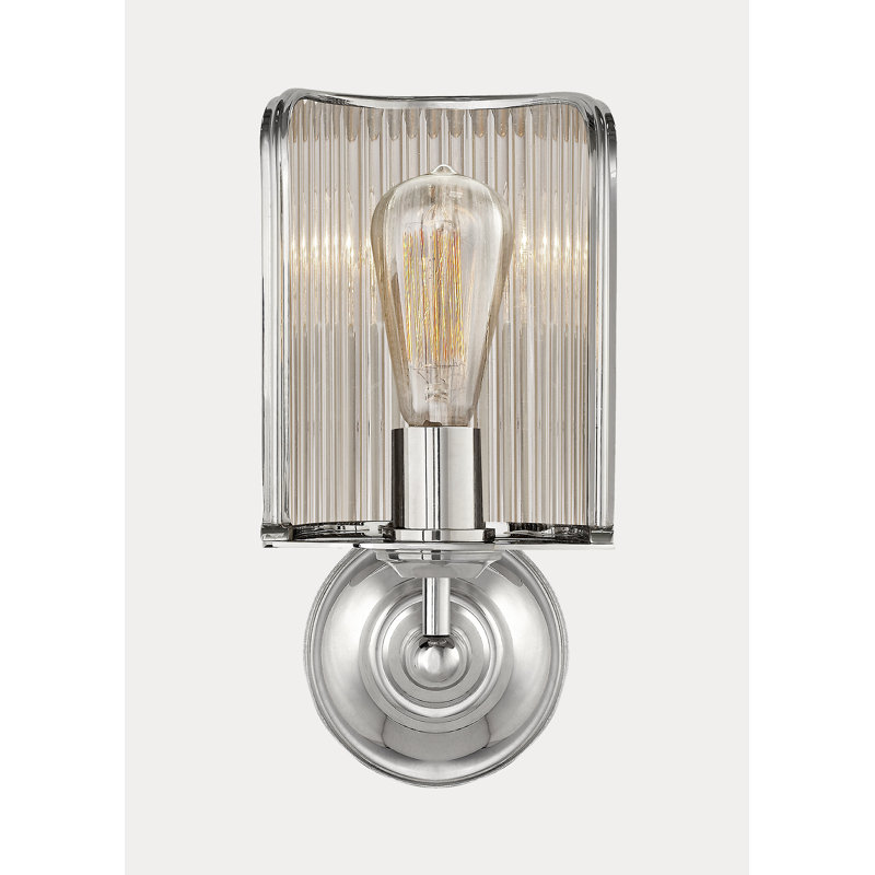 Ralph Lauren Rivington 1 Light Armed Sconce, Polished Nickel
