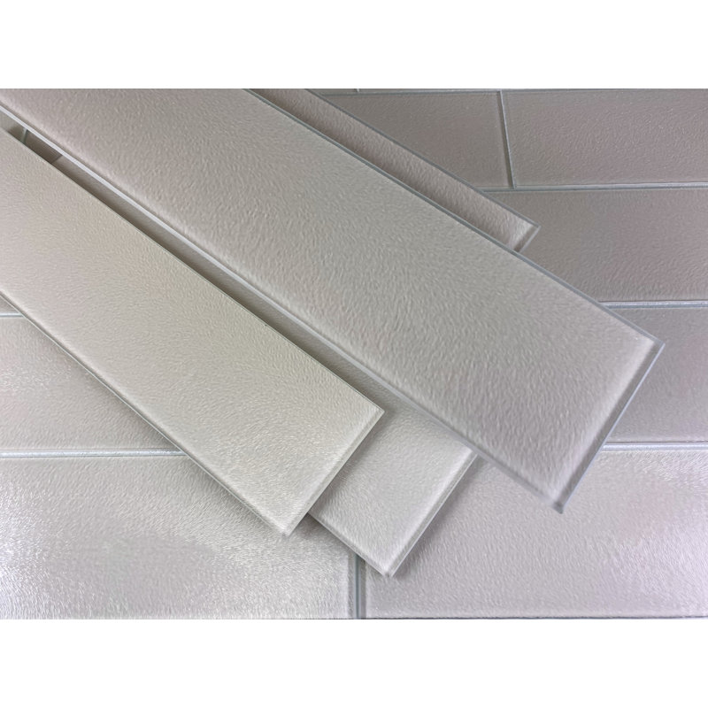 Monroe 4 in. x 16 in. Diamond Grade Glass Straight Edge Large Format Subway Decorative Kitchen & Bathroom Wall Tile