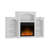 Elegant MDF TV Stand With Electric Fireplace And Remote Control - Multifunctional Media Console With Storage Shelves
