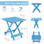 Folding Square Table Patio Outdoor Solid Wood Table For Backyard, Balcony, Portable Design Space-Saving