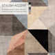 Ruben Geometric Handmade Tufted Jet Black/Moonbeam/Tuscany Area Rug