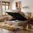 Modern Wingback Linen Upholstered Platform Bed with Gas Lift Storage, King, Mink Linen-460118713-460118714